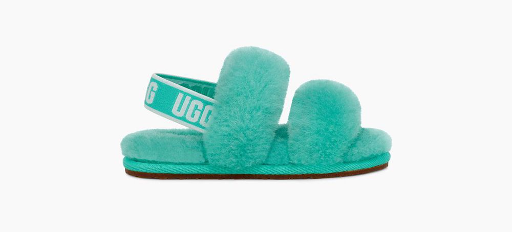 Ugg Slipper Toddlers - Ugg Oh Yeah Turquoise - 493XOCRIN